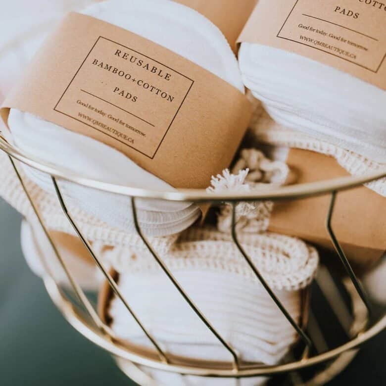 QMBeautique Reusable Bamboo Cotton Rounds (10 pcs)